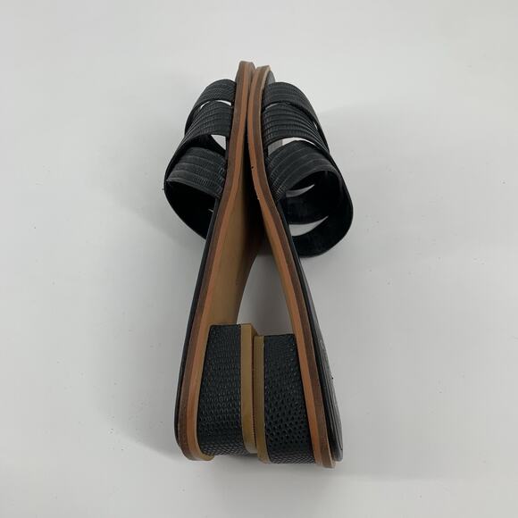 Vince Camuto Ydelle Slip On Mules Sandals Size 7.5 Womens Black Leather Open Toe - Picture 6 of 11